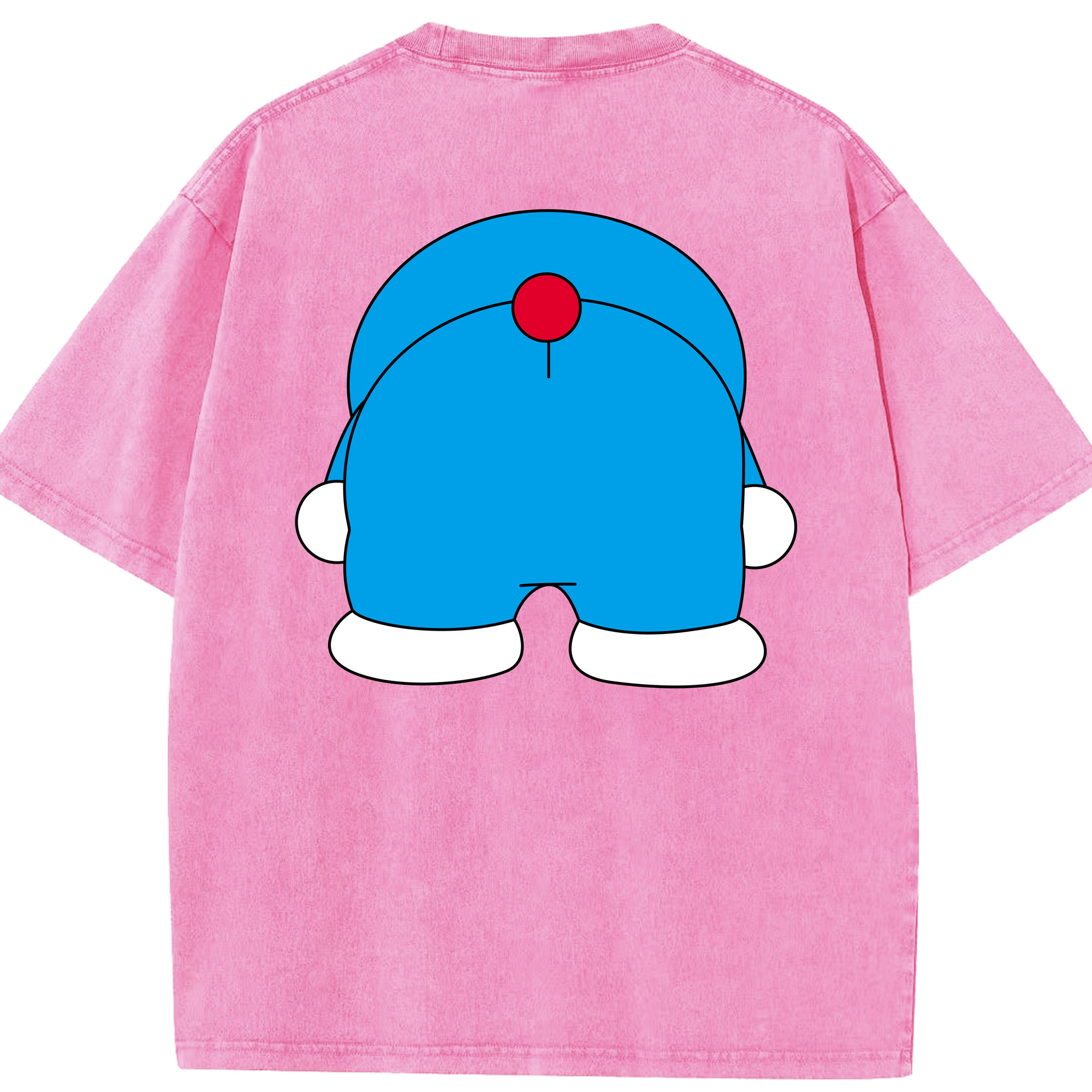 （画像用） ドラえもん Doraemon 綿100% ヴィンテージ風 半袖Tシャツ（背面プリント）